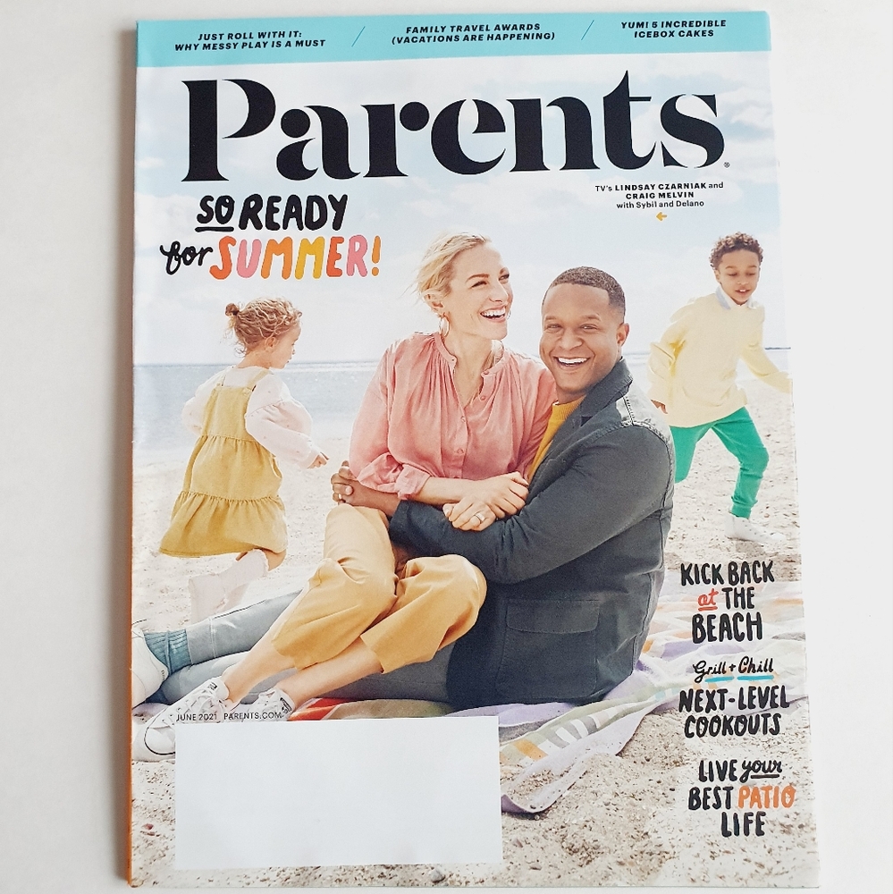 Parents Magazine June, 2021 - Lindsay Czarniak Craig Melvin Family